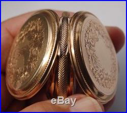 Vintage Elgin Pocket Watch EXTRA HEAVY 14K GOLD HUNTER CASE c. 1885 GRO