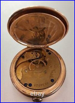 Vintage Elgin Pocket Watch Ebossed Gold filled Hunter Case Runs