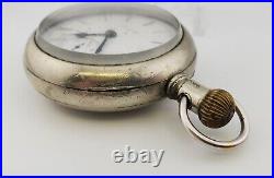 Vintage Elgin Pocket Watch Silveroid Case Grade 143 Model 3 17j Running