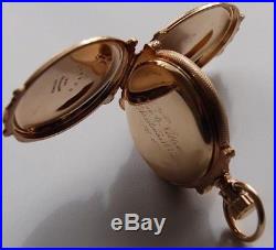 Vintage Elgin Pocket Watch VERY HEAVY 14K GOLD BOX HINGE ORIGINAL HUNTER CASE