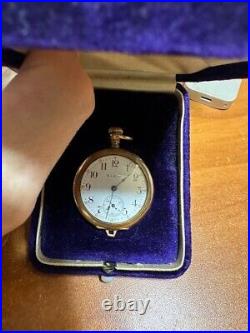 Vintage Elgin Pocket watch in case gold colored