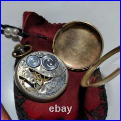 Vintage Elgin mechanical Pocket Watch 14770665 hunter case with suede bag