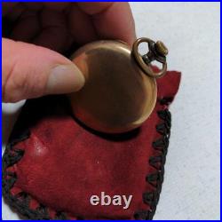 Vintage Elgin mechanical Pocket Watch 14770665 hunter case with suede bag