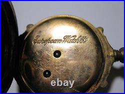 Vintage European Watch Co. Pocket Watch With Boxed Hinged Case