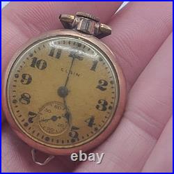 Vintage Fahys Montauk Pocket Watch Case Lady Elgin Running Watch