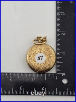 Vintage French Pocket Watch Nastrix 17J Antichoc Engraved Gold Filled Case 36mm