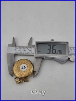 Vintage French Pocket Watch Nastrix 17J Antichoc Engraved Gold Filled Case 36mm