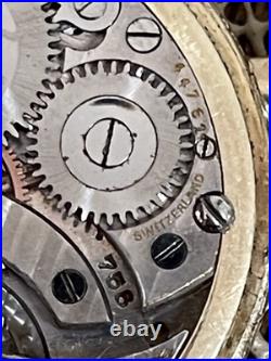 Vintage GRUEN Semi Thin 15j 12s Swiss Pocket Watch Gruen GF Case Ornate Runs