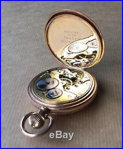 Vintage Gold Plated Half Hunter Pocket Watch 1930's Working Order Cased