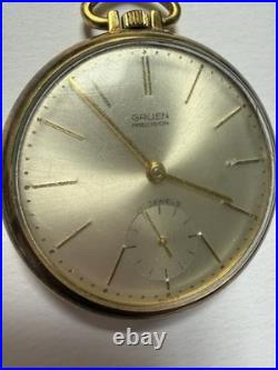 Vintage Gruen Veri-Thin Precision 17 Jewels 497 R Pocket Watch Gold Filled Case