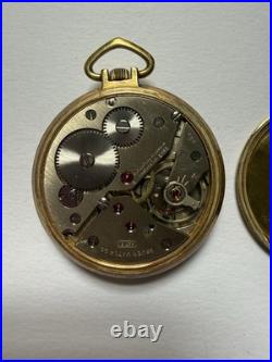 Vintage Gruen Veri-Thin Precision 17 Jewels 497 R Pocket Watch Gold Filled Case
