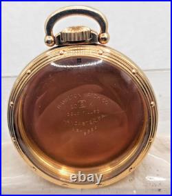 Vintage Hamilton 10 K Gold Filled RR Open Face Pocket Watch Case -16S