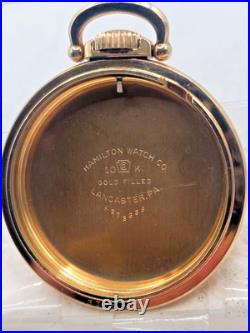 Vintage Hamilton 10 K Gold Filled RR Open Face Pocket Watch Case -16S