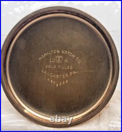 Vintage Hamilton 10 K Gold Filled RR Open Face Pocket Watch Case -16S