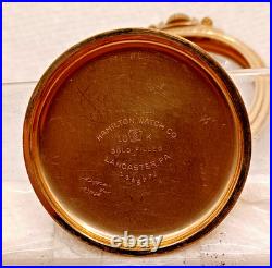 Vintage Hamilton 10 K Gold Filled RR Open Face Pocket Watch Case -16S