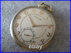 Vintage Hamilton 917 Pocket Watch 14k Gf 17j Keystone Case- Runs Good/very Clean