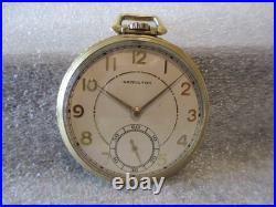 Vintage Hamilton 917 Pocket Watch 14k Gf 17j Keystone Case- Runs Good/very Clean