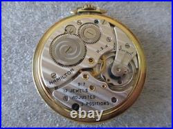 Vintage Hamilton 917 Pocket Watch 14k Gf 17j Keystone Case- Runs Good/very Clean