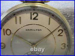 Vintage Hamilton 917 Pocket Watch 14k Gf 17j Keystone Case- Runs Good/very Clean