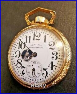 Vintage Hamilton 974, 16s, 17J, Salesman Display Case Pocket Watch c 1923