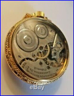 Vintage Hamilton 974, 16s, 17J, Salesman Display Case Pocket Watch c 1923