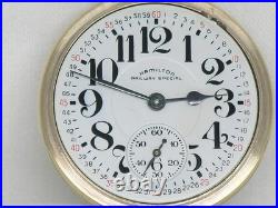 Vintage Hamilton 992b 21 Jewel 16s Railroad Watch, Boc Gold Fill Case, Running