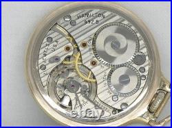 Vintage Hamilton 992b 21 Jewel 16s Railroad Watch, Boc Gold Fill Case, Running