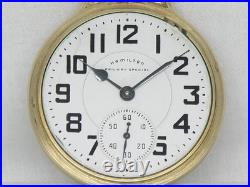 Vintage Hamilton 992b 21 Jewel 16s Railroad Watch, Boc Gold Fill Case, Running