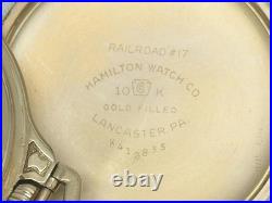 Vintage Hamilton 992b 21 Jewel 16s Railroad Watch, Boc Gold Fill Case, Running