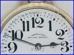 Vintage Hamilton 992b 21 Jewel 16s Railroad Watch, Boc Gold Fill Case, Running