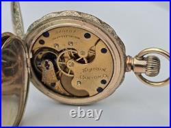 Vintage Hampden Champion Canton O Pocket watch c. 1894 Hunter Case RUNS 41mm
