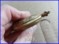 Vintage Hampden Hunter Fancy Case with Stag Pocket Watch Deuber Grand Parts Repair