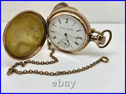 Vintage Hampden Pocket Watch 1548770 Mov't 4845936 Case Runs Needs REPAIR