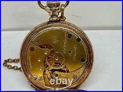 Vintage Hampden Pocket Watch 1548770 Mov't 4845936 Case Runs Needs REPAIR