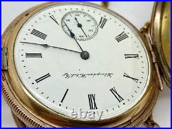 Vintage Hampden Pocket Watch 1548770 Mov't 4845936 Case Runs Needs REPAIR