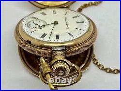 Vintage Hampden Pocket Watch 1548770 Mov't 4845936 Case Runs Needs REPAIR