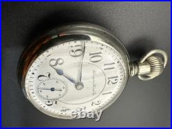 Vintage Hampden Special Railway 18s 23 jewel Display Case Running