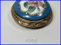 Vintage Hand Painted Signed Enamel Gold Plated Swiss S Kocher Pocket Watch Case