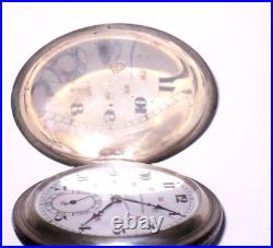 Vintage Huguenin Freres HF Niel Pocket Watch Case-Solid Silver 0.800