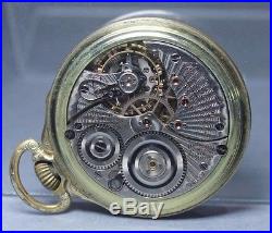Vintage Illinois 60 Hour Bunn Special 16s 23 Jewels Pocket Watch, 14K GF Case