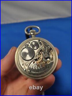 Vintage Illinois Pocket Watch 11 Jewels 2854021 Star W. Co. Case WORKS