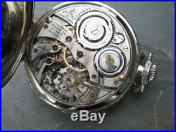 Vintage Illinois Size 12 14k Solid Gold Case Pocket Watch 1916 Circa 44mm
