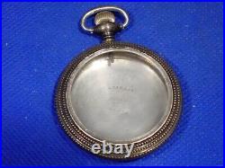 Vintage Illinois W. C. Co Elgin Pocket Watch Case Sterling with Beaded Edges 48 mm