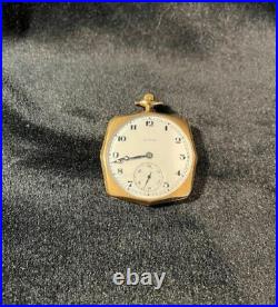 Vintage Illinois Watch Case Co. Elgin 15 Jewel Pocket Watch Ticks