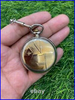 Vintage Jovial Pocket Watch 17 Jewels Swiss Made Manual Gold Plated Full Hunter