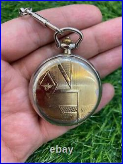 Vintage Jovial Pocket Watch 17 Jewels Swiss Made Manual Gold Plated Full Hunter