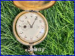 Vintage Jovial Pocket Watch 17 Jewels Swiss Made Manual Gold Plated Full Hunter