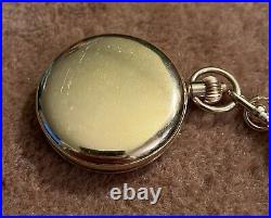 Vintage Jules Jurgensen Pocket Watch Quartz Gold Toned Case Date HQ753