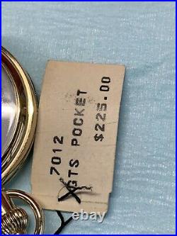Vintage Jules Jurgensen Pocket Watch Quartz Gold Toned Case Date New Batteries