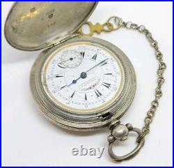 Vintage K Serkisoff & Co Constantinople 800 Silver Billodes Key Pocket Watch